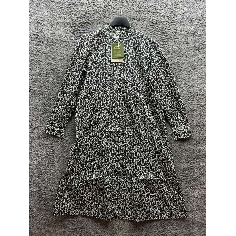 NWT Regatta X Orla Kiely Long Sleeve Midi Dress Midnight Floral Womens Size L/10